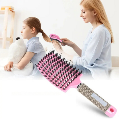 Gentle Detangle Hair Comb - Soft Bristle Brush
