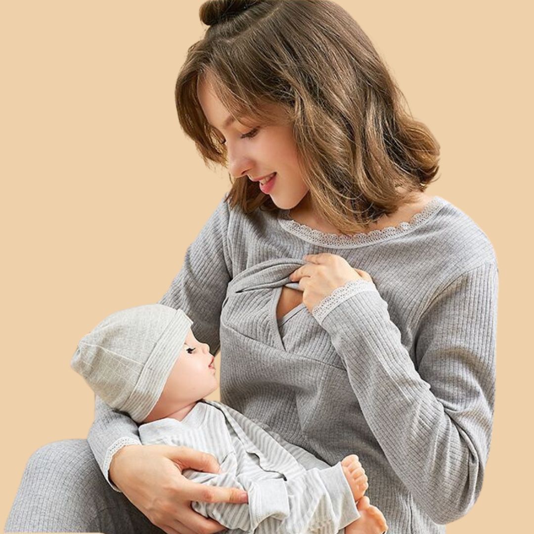 Cozy Maternity Dress for Home Comfort - Fesara