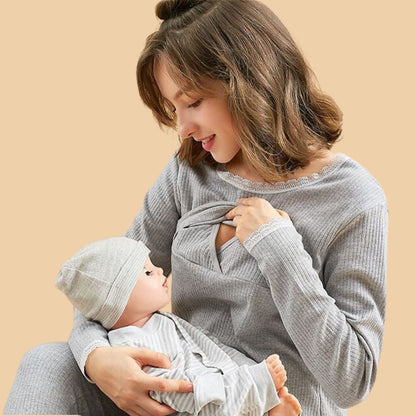 Cozy Maternity Dress for Home Comfort - Fesara