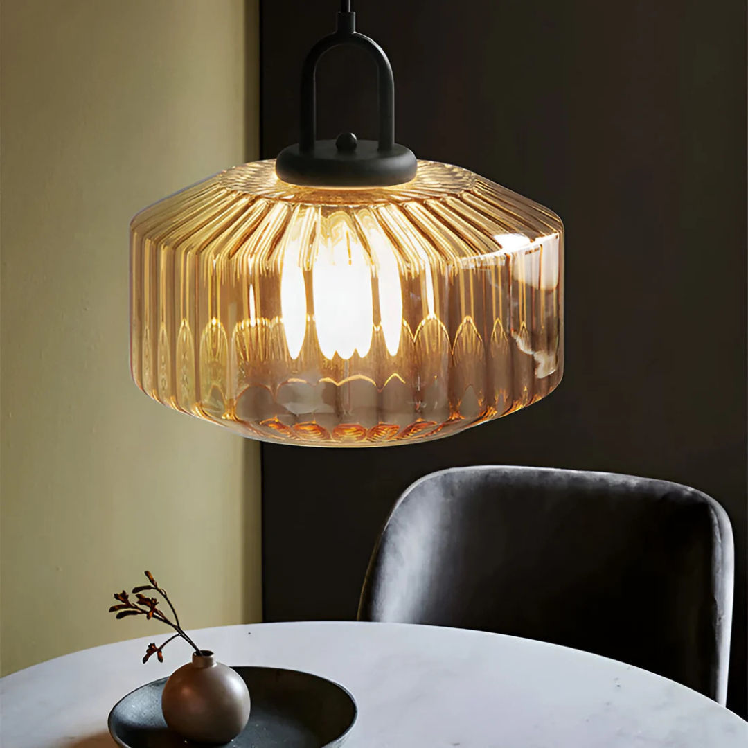 Vintage Style Glass Hanging Lamp