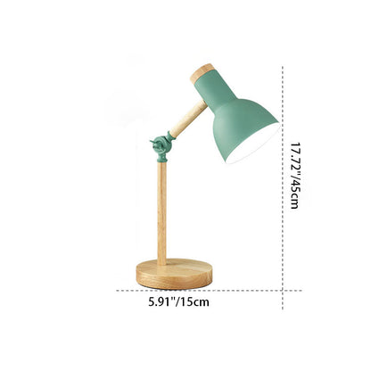 Rustic Wooden Arc Table Lamp 1 Light
