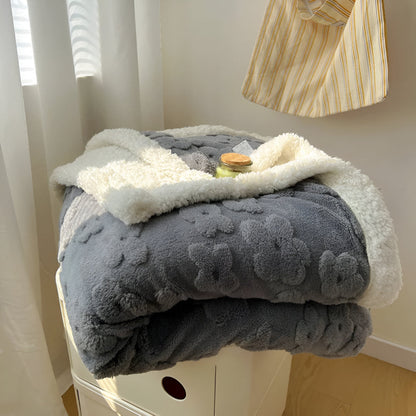 Plush Cozy Sherpa Throw Blanket