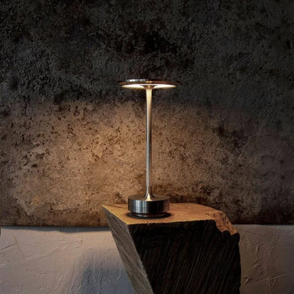 Stylish Gold Metal Desk Lamp with USB Recharge