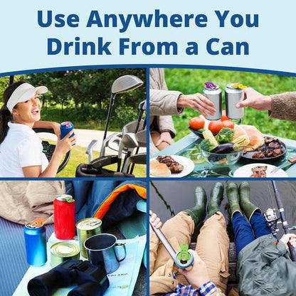 Easy Drink Can Cover with Lid Opener & Spill Stopper