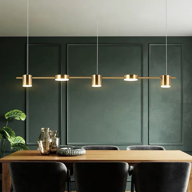 Metallic Modern Drum Pendant Lighting - Fesara