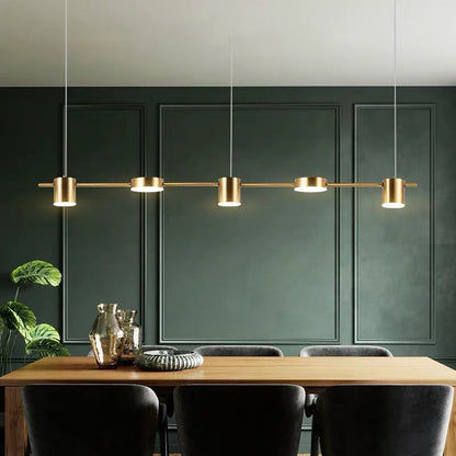 Metallic Modern Drum Pendant Lighting - Fesara