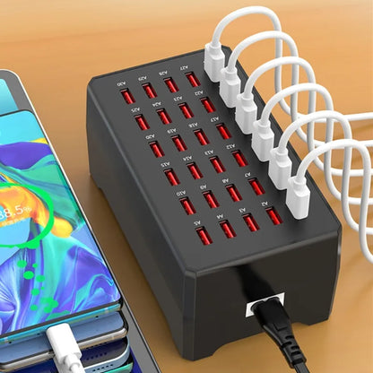 Fast 30 Port USB Charging Station Hub