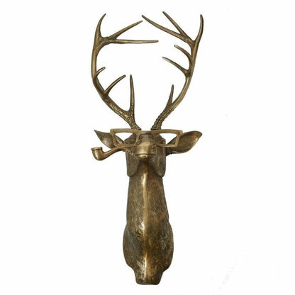Rustic Wooden Deer Antler Wall Decor Sculpture