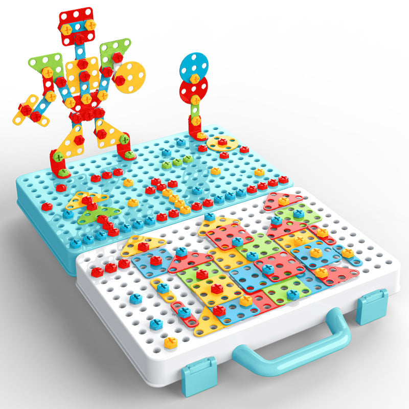 Colorful Kids Building Toy Box