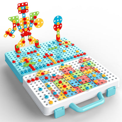 Colorful Kids Building Toy Box
