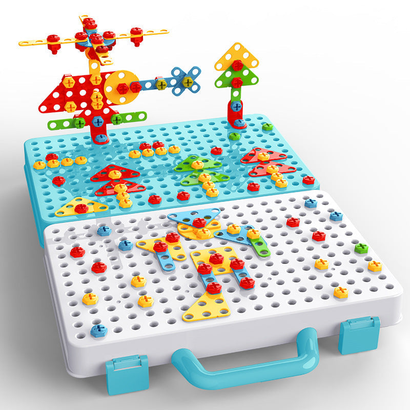 Colorful Kids Building Toy Box