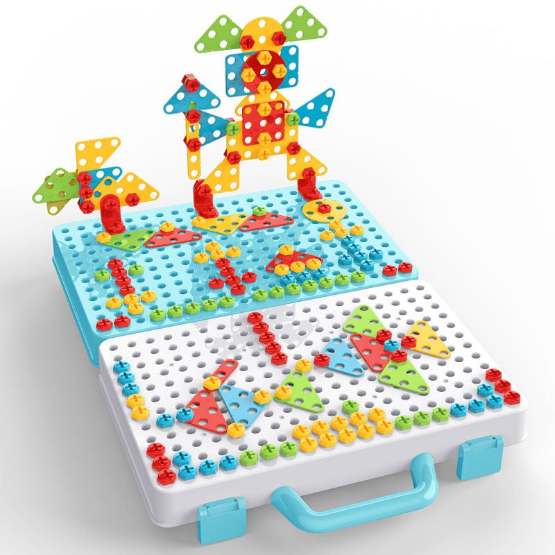 Colorful Kids Building Toy Box