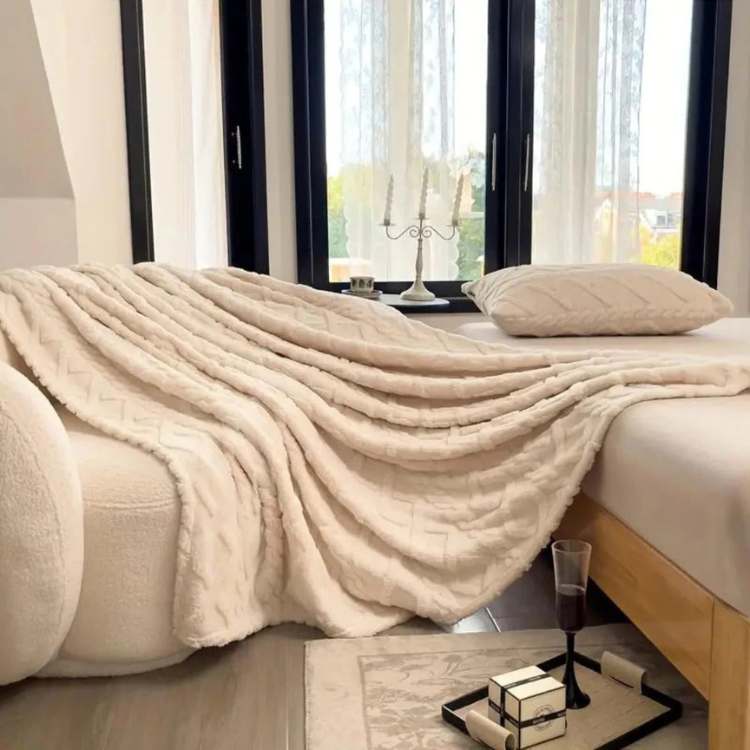 Plush Fleece Throw Blanket