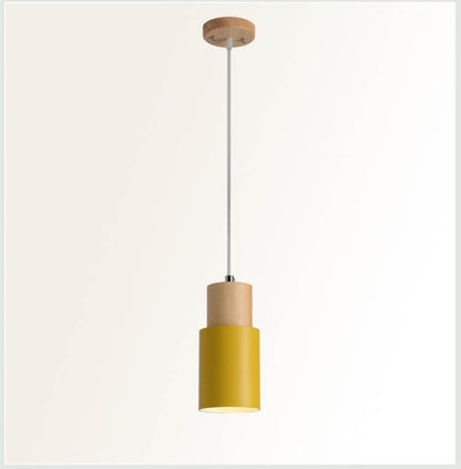 Rustic Wooden Round LED Pendant Light