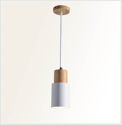 Rustic Wooden Round LED Pendant Light