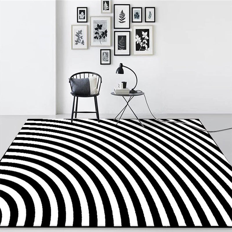 Fesara | Modern 3D Arch Bedroom Rug Non-Slip Polyester Carpet