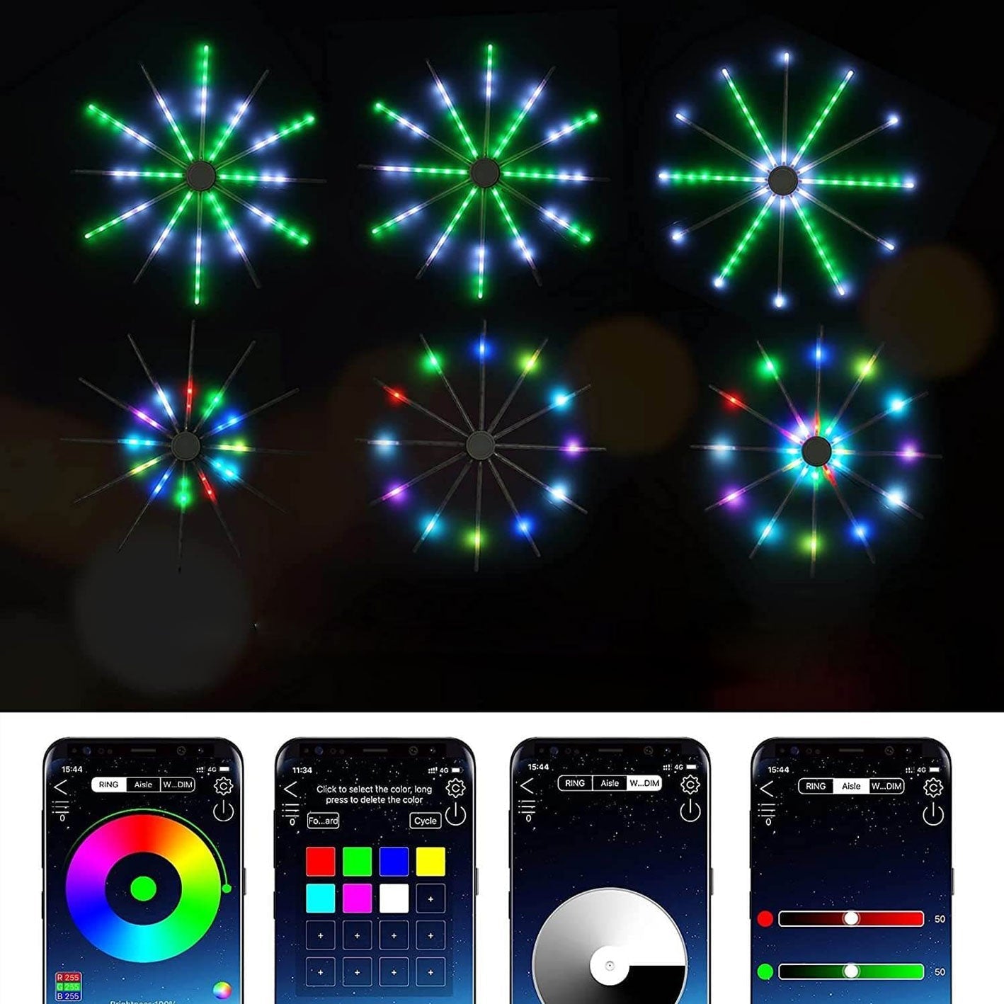 Colorful RGB Fairy Windmill LED String Lights