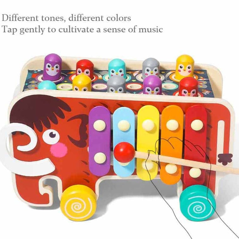 Fun Kids Wooden Music Hammer Toy