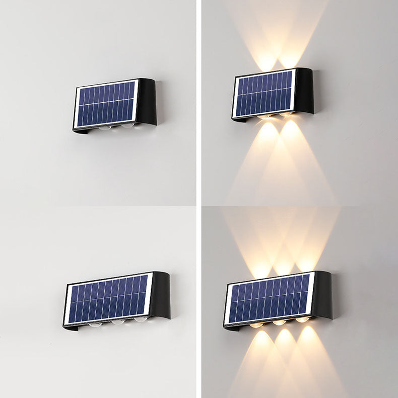 Outdoor Solar LED Wall Light Waterproof Rectangle Lamp - Fesara