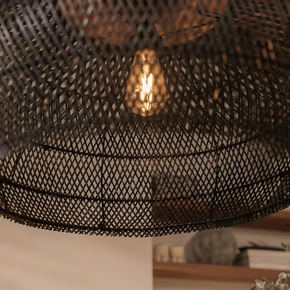 Natural Woven Hanging Light Fixture