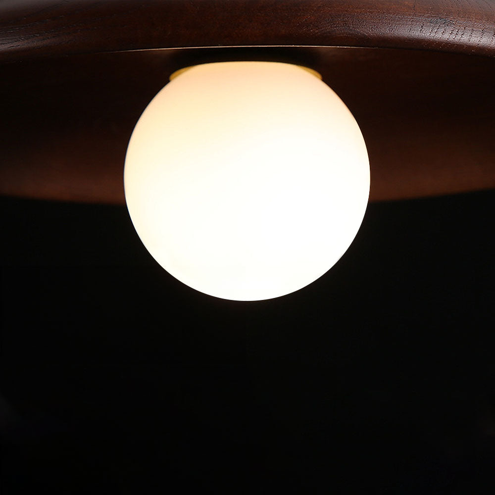 Simple Wooden Round Ceiling Light for Home Decor