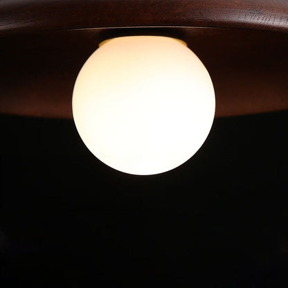 Simple Wooden Round Ceiling Light for Home Decor