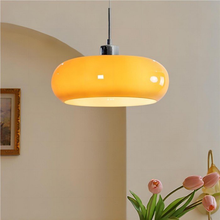 Vintage Glass Hanging Lamp Retro Nordic Style - Fesara