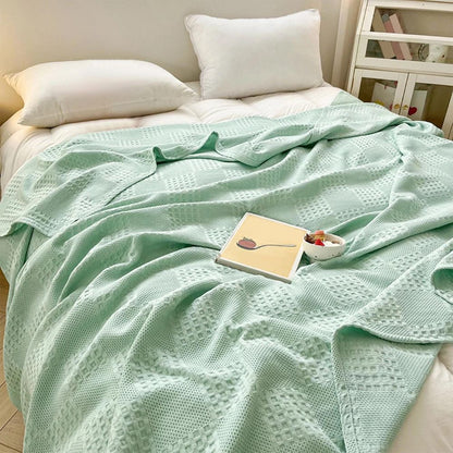Soft Waffle Weave Cotton Blanket
