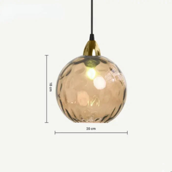 Clear Glass Globe Pendant Light