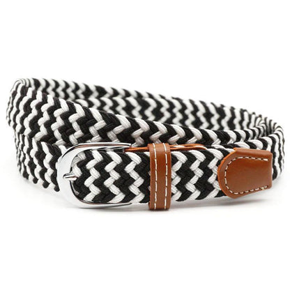 Elastic Woven Leather Belt