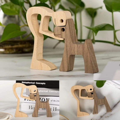Cute Animal Figurine Wood Home Decor
