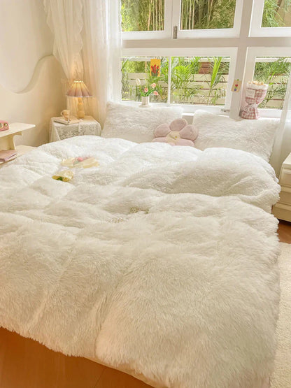 Pastel Color Plush Duvet Cover
