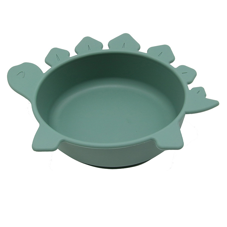 Soft Silicone Baby Bowl with Dinosaur Design