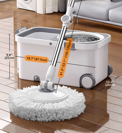 360° Spin Mop and Bucket Set with Easy Wringer