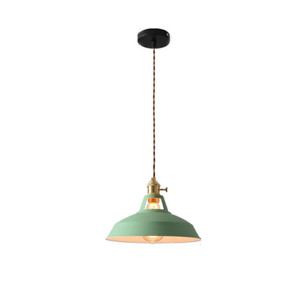 Retro Chic Metal Pendant Lamp for a Warm Glow