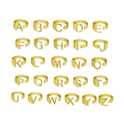 Personalized Alphabet Letter Ring