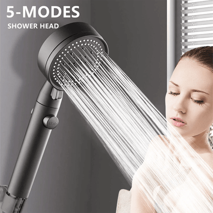 Fesara Adjustable 5 Mode Shower Head with Button Control