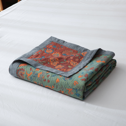 Vintage Floral Throw Blanket