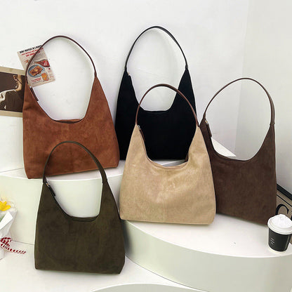 Luxurious Suede Crossbody Bag with Extra Storage
