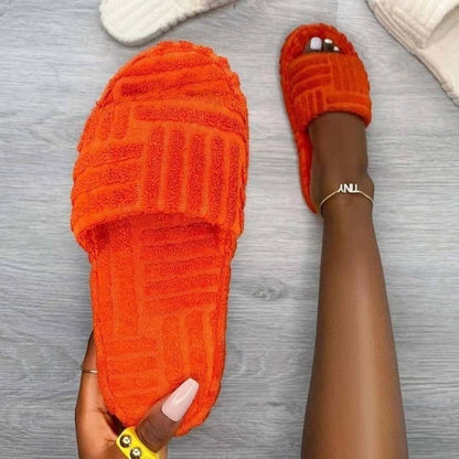 Plush Fuzzy Slippers for Home
