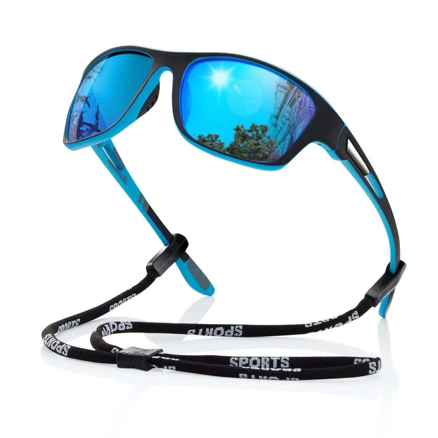 Men's Sports Wraparound Sunglasses with UV Protection