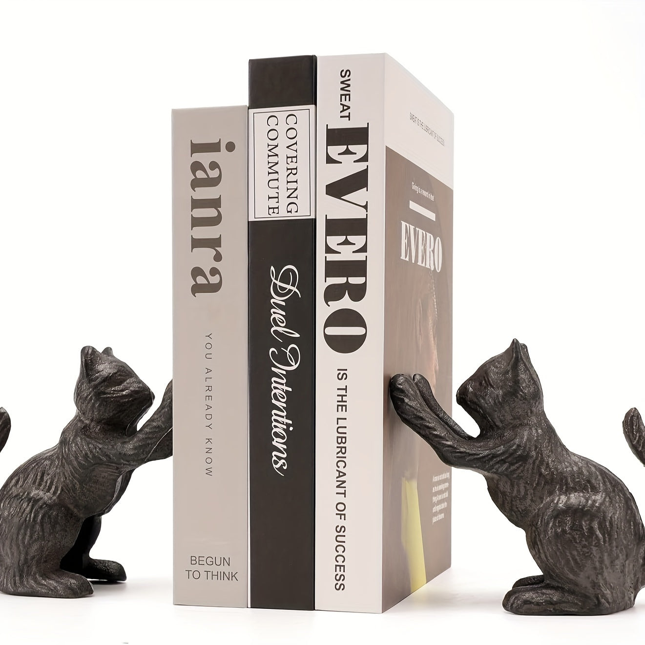 Classic Cat - Traditional Metal Book Ends for Home Decor