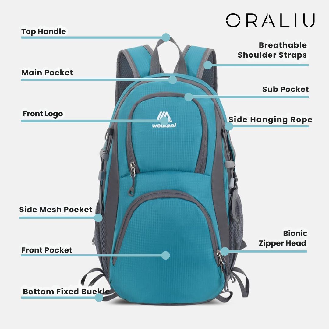 Compact Water Resistant Hiking Backpack