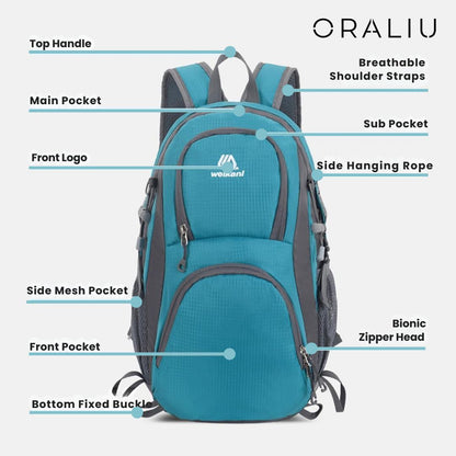 Compact Water Resistant Hiking Backpack