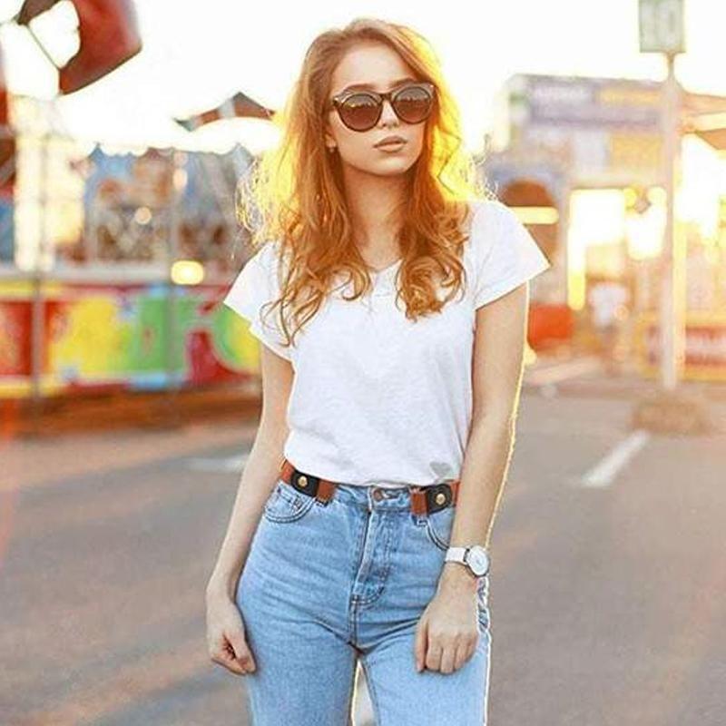 Stretchy No-Buckle Elastic Waist Belts