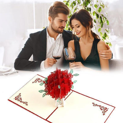 Lovely Floral 3D Greeting Card - Fesara