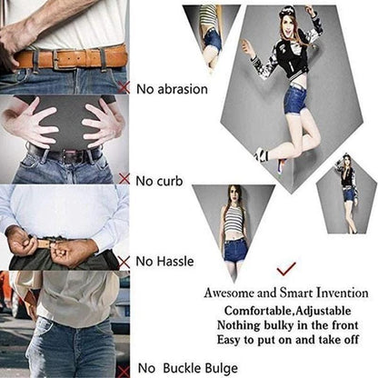 Stretchy No-Buckle Elastic Waist Belts