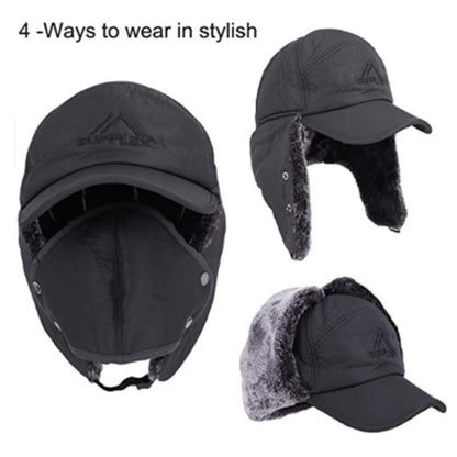 Warm Winter Beanie Hat with Face Mask