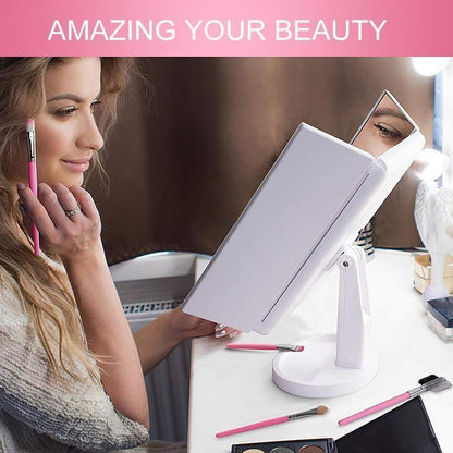 Bright LED Illuminated Makeup Mirror, 24 Lights