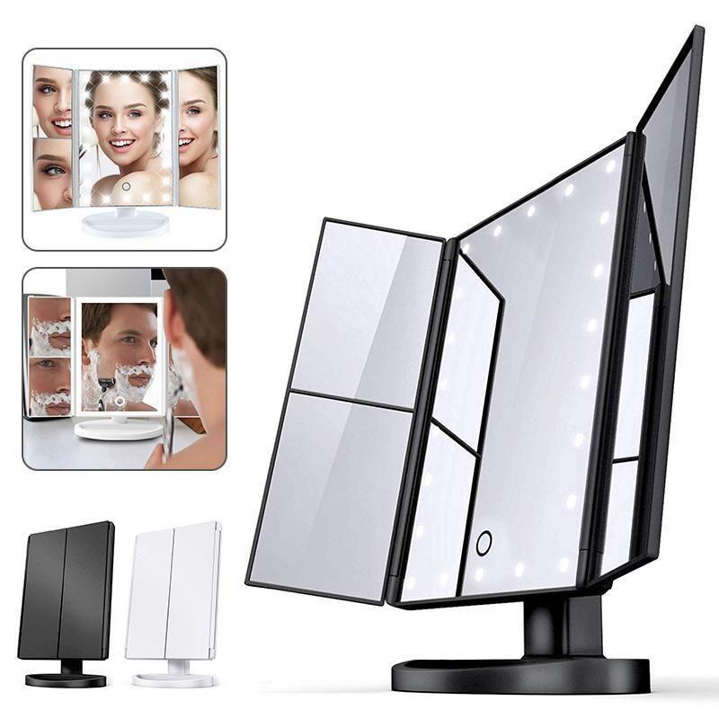 Bright LED Illuminated Makeup Mirror, 24 Lights - Fesara